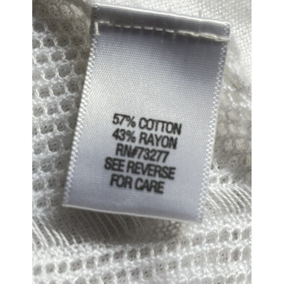 Apt‎ 9 Cardigan Sweater Draping Open Front Crochet Back Lightweight White Small - Picture 5 of 5